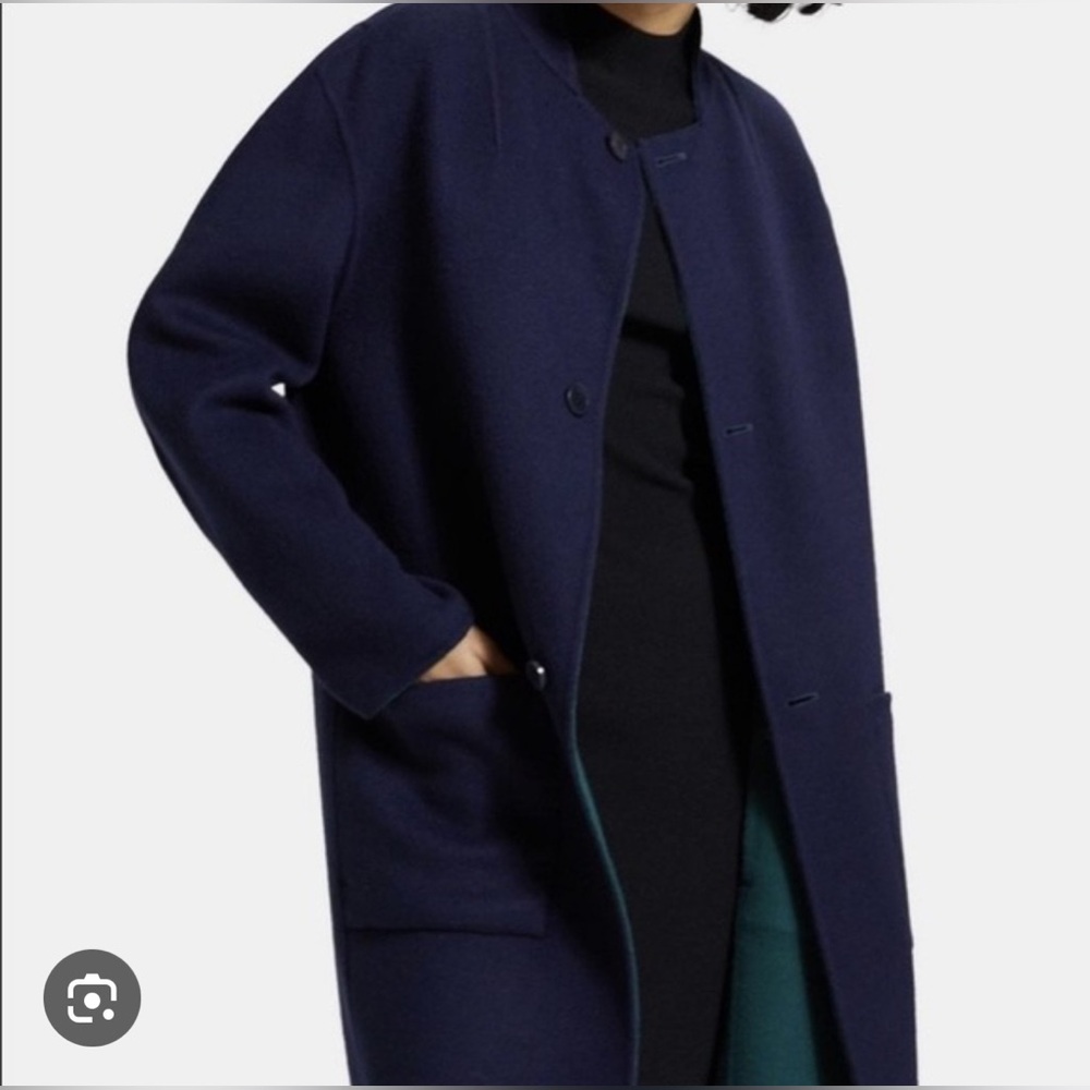 Theory Alma Reversible Wool Coat